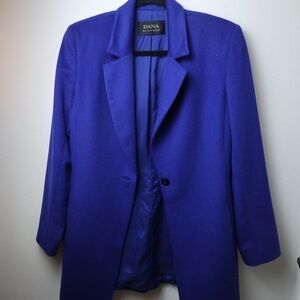 Dana Buchman Royal Blue Cashmere Blend Blazer Coat